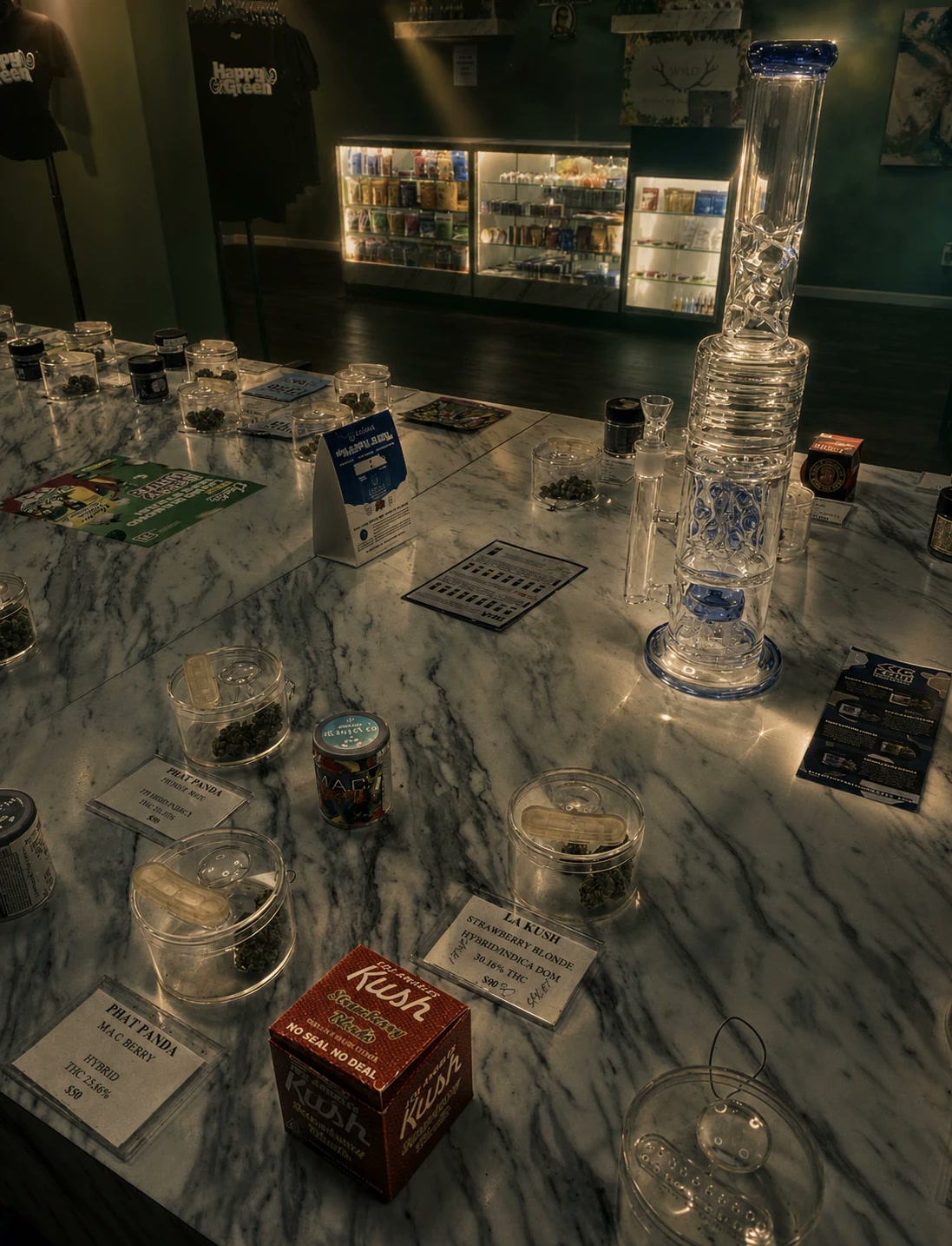 The Happy Green marble counter